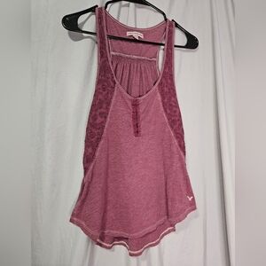American Eagle Outfitters Mauve Lace Tank Top